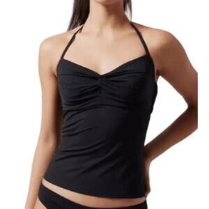 Athleta Hampton Bra Cup Tankini Top Black #798481 38B/C